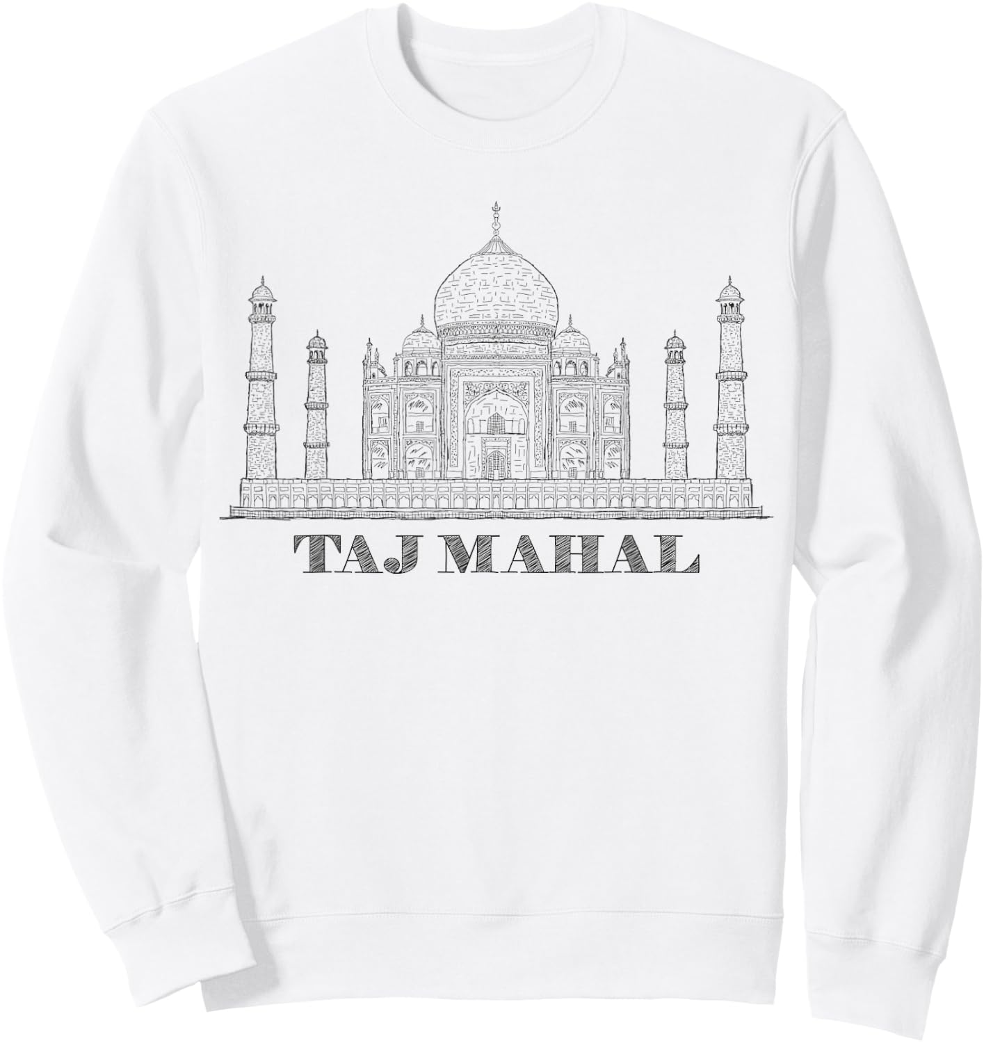 India Shirt Taj Mahal Mausoleum Mandala Shirt Sweatshirt - Sweatshirt | White