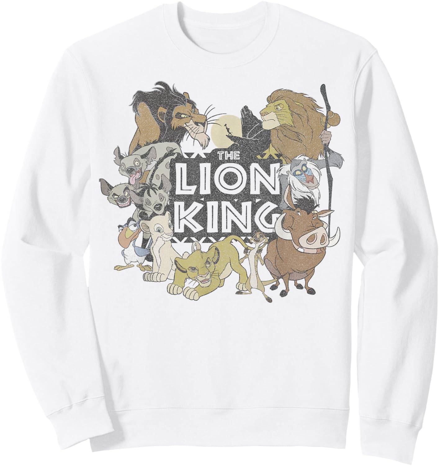 Disney Lion King Main Cast Movie Logo Graphic Sweatshirt - Sweatshirt | White