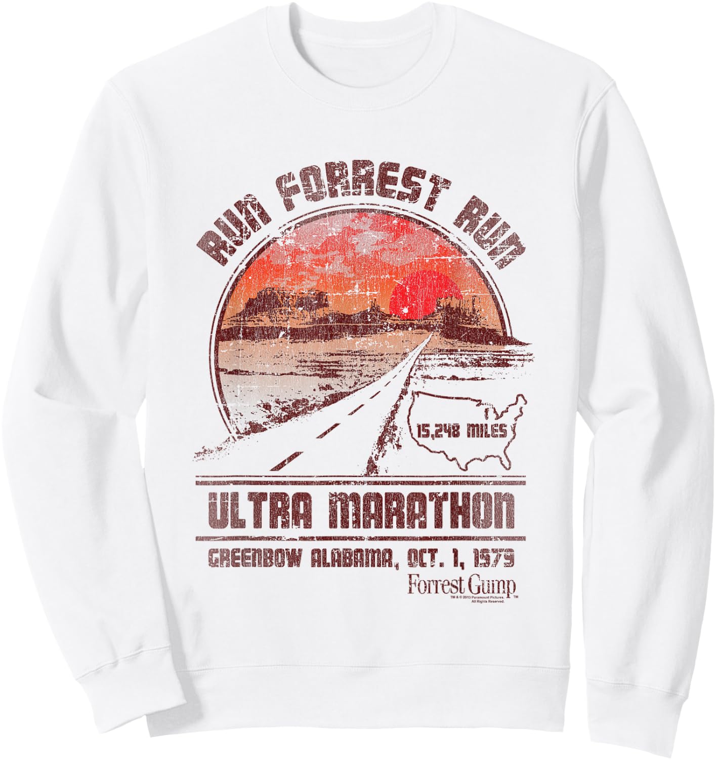 Forrest Gump Ultra Marathon Sweatshirt - Sweatshirt | White