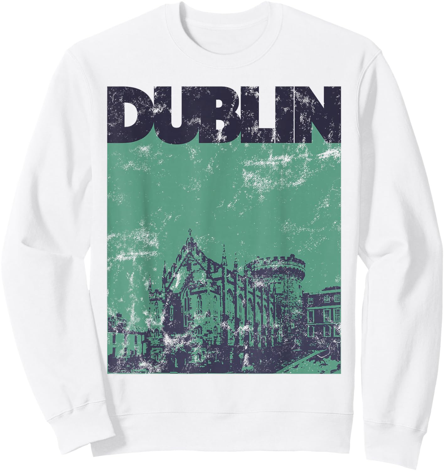 Vintage 70s Style Dublin Ireland Sweatshirt - Sweatshirt | White