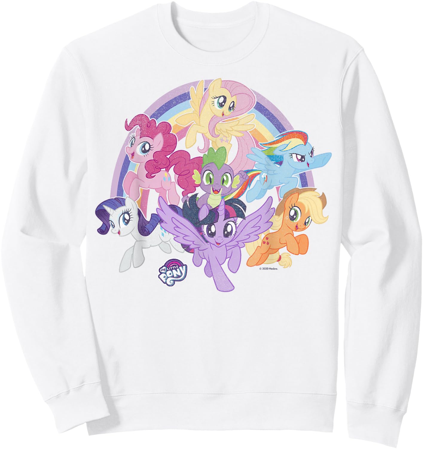 My Little Pony: Friendship is Magic Rainbow Pony Group Shot Sweatshirt - Sweatshirt | White