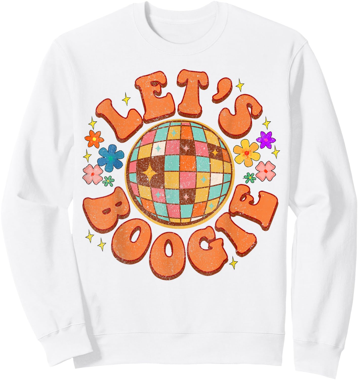 Let's Boogie Bridesmaid Bride Babe Disco Bachelorette Party Sweatshirt - Sweatshirt | White