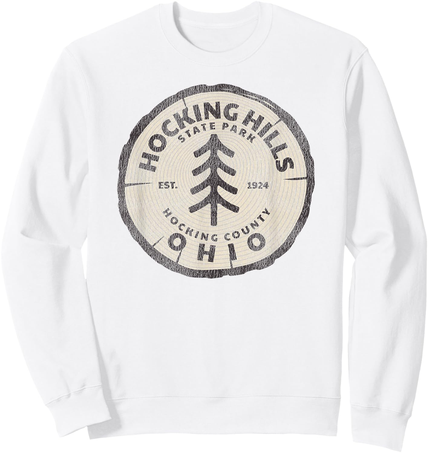 Retro Hocking Hills State Park Souvenir Sweatshirt - Sweatshirt | White