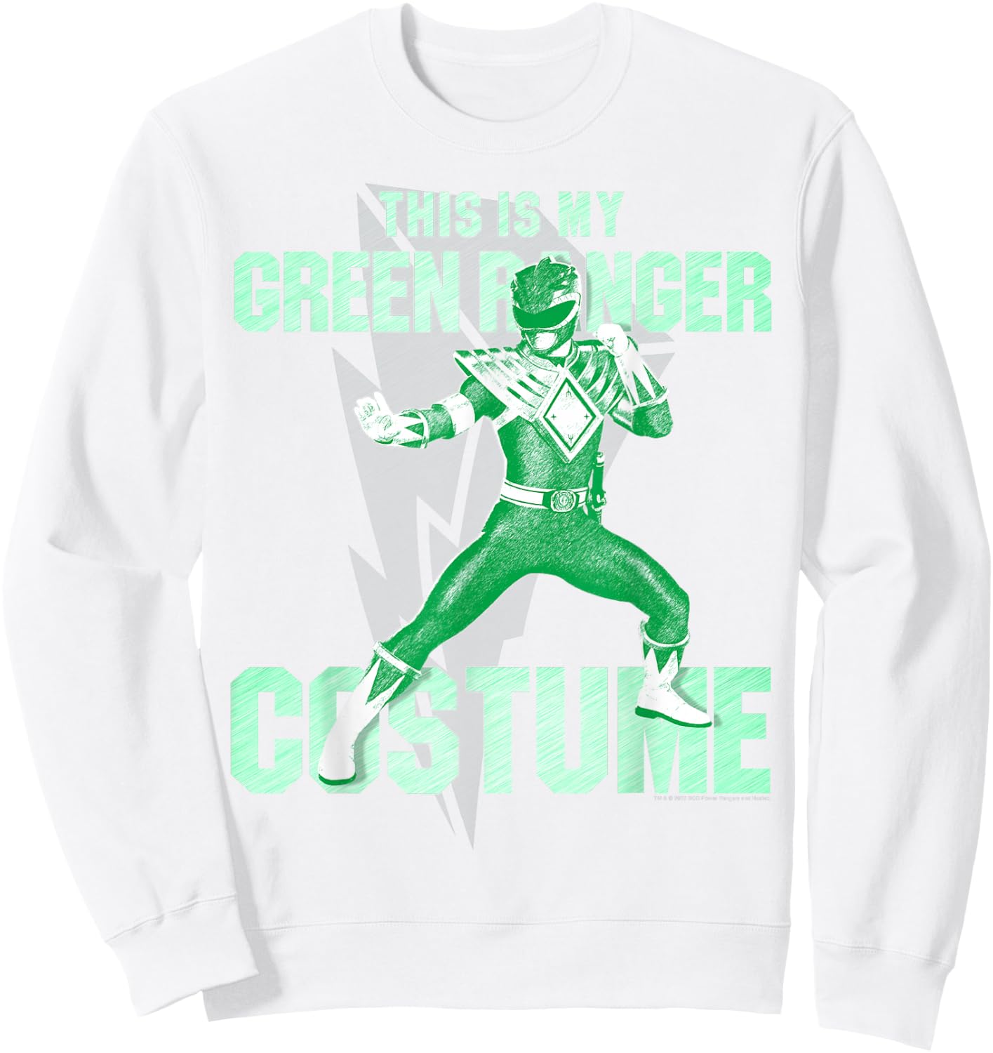 Power Rangers Green Ranger Halloween Costume Sweatshirt - Sweatshirt | White