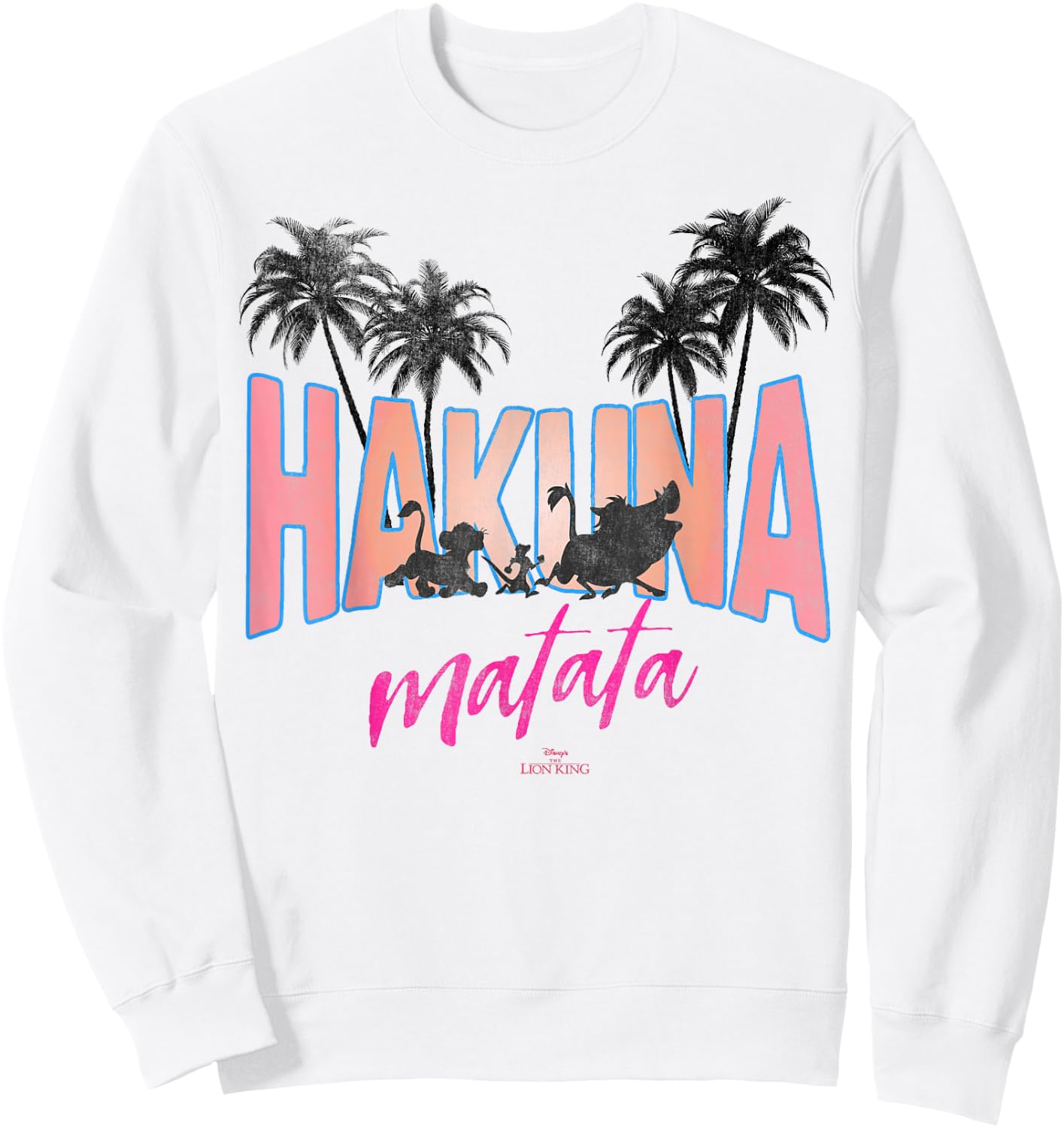 Disney Lion King Tropical Hakuna Matata Group Sweatshirt - Sweatshirt | White