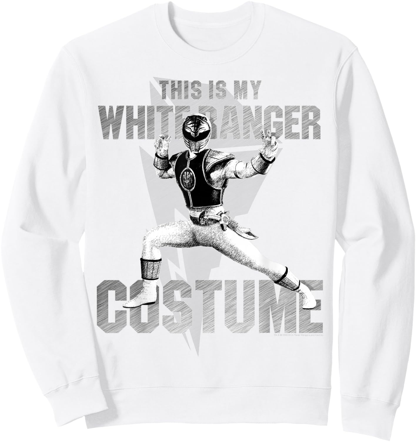 Power Rangers Halloween This is My White Ranger Costume Sweatshirt - Sweatshirt | White