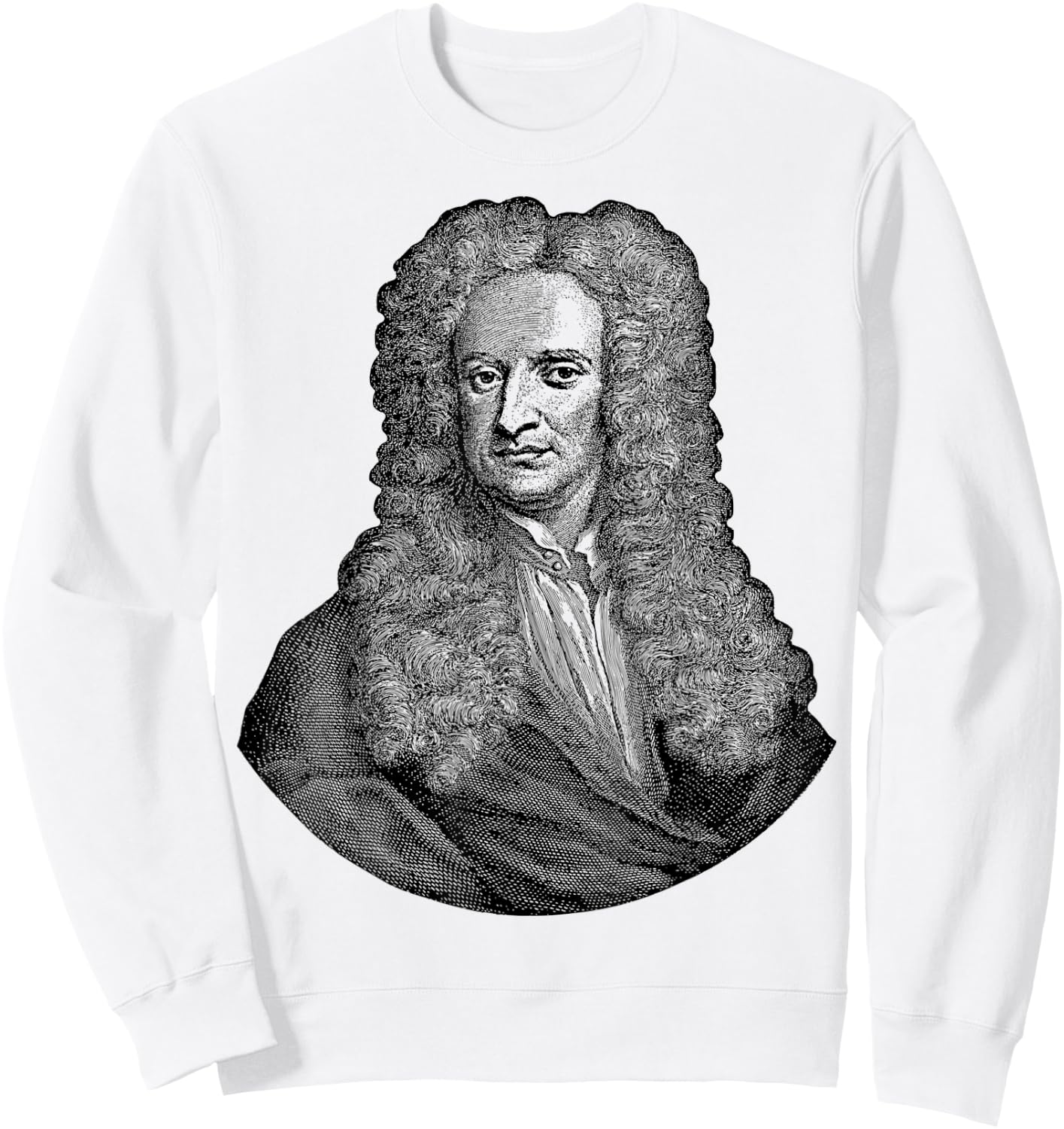 Sir Isaac Newton Face Portrait Gravity Science Sweatshirt - Sweatshirt | White