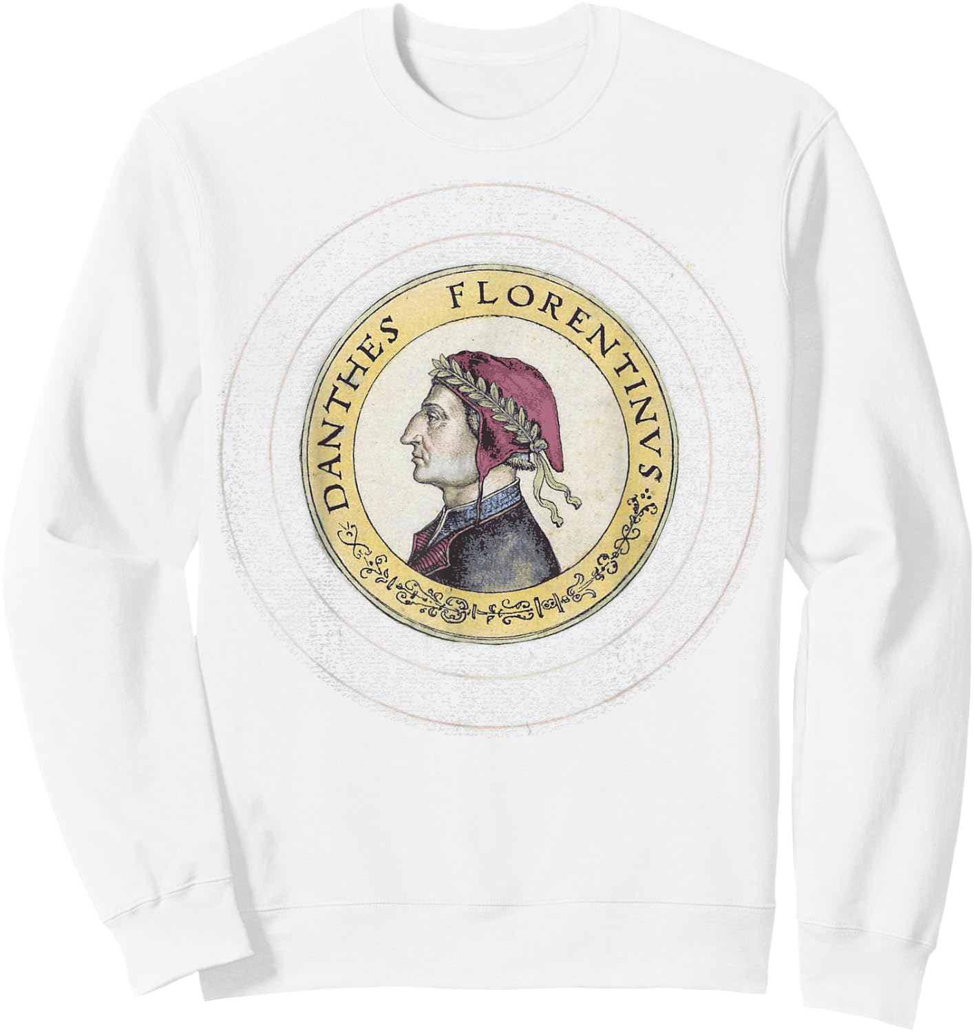 Dante Alighieri Italian Italy Divine Comedy Purgatory, Light Sweatshirt - Sweatshirt | White