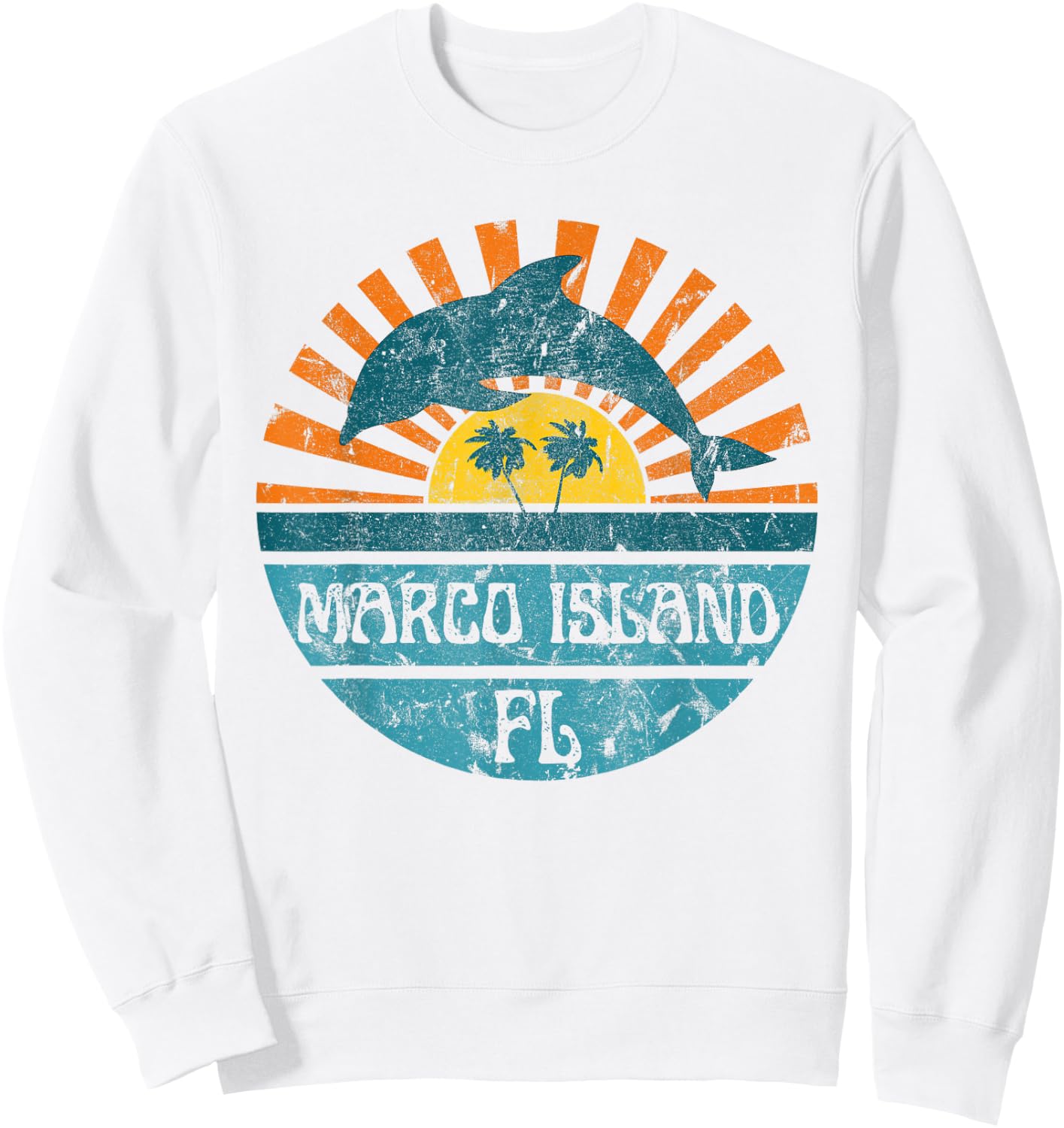 Marco Island Men Women Girls Kids Sweatshirt - Sweatshirt | White