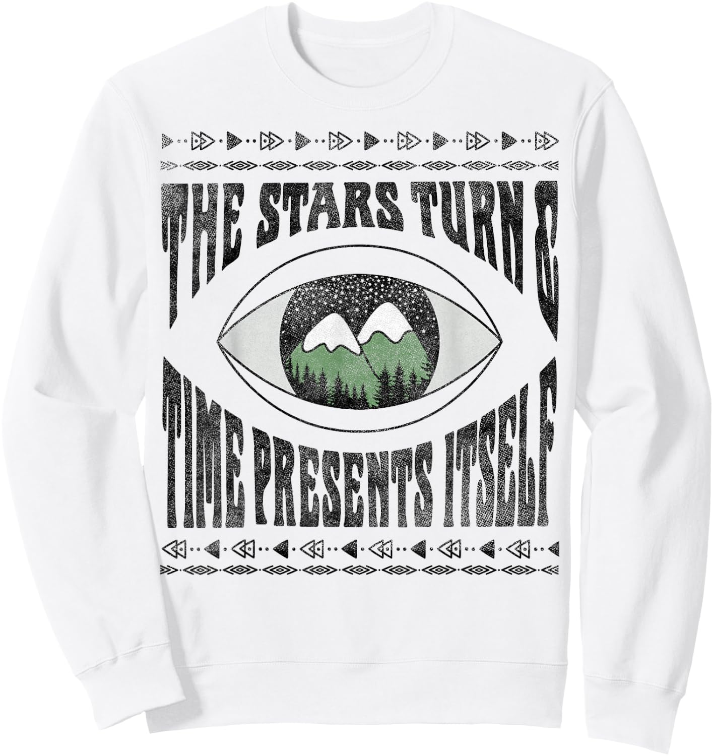 Twin Peaks Stars Turn & Time Presents Itself Graphic Sweatshirt - Sweatshirt | White