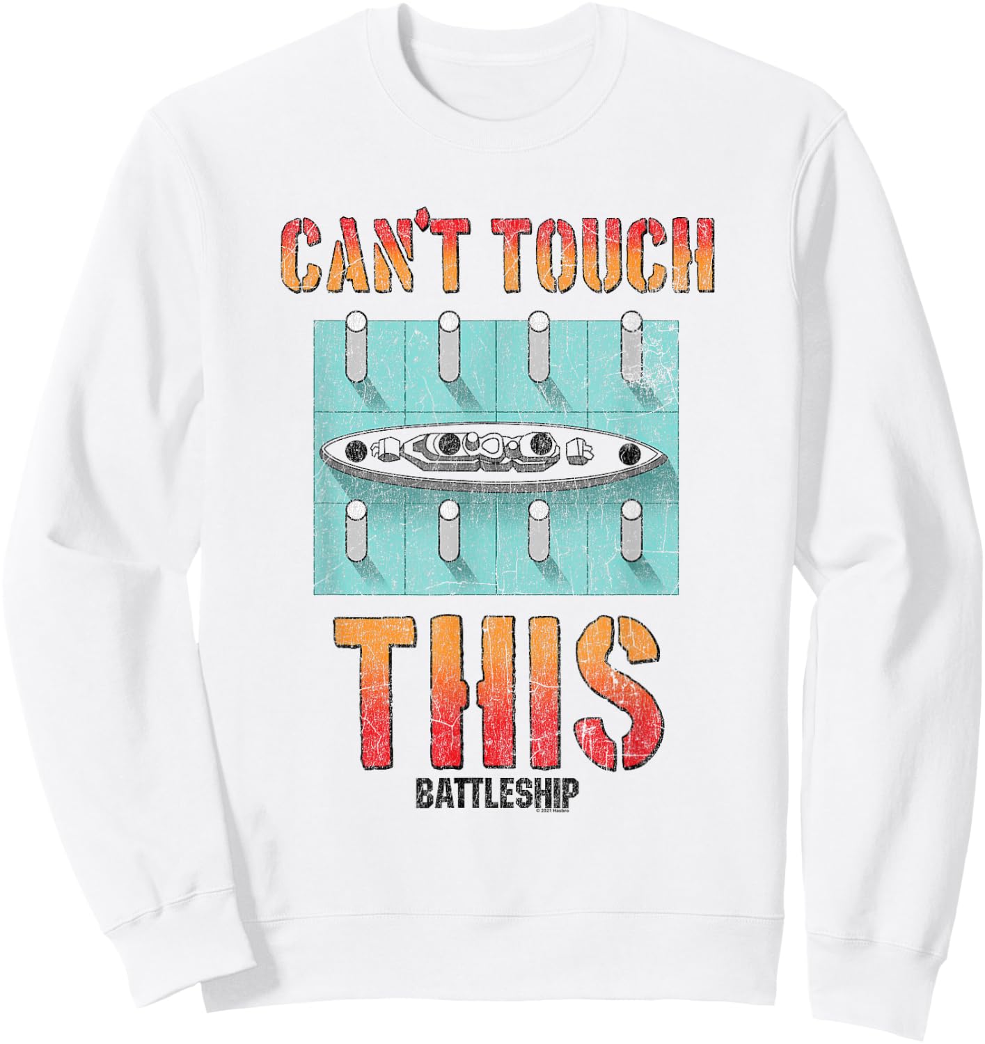 Battleship Can't Touch This Ship Sweatshirt - Sweatshirt | White