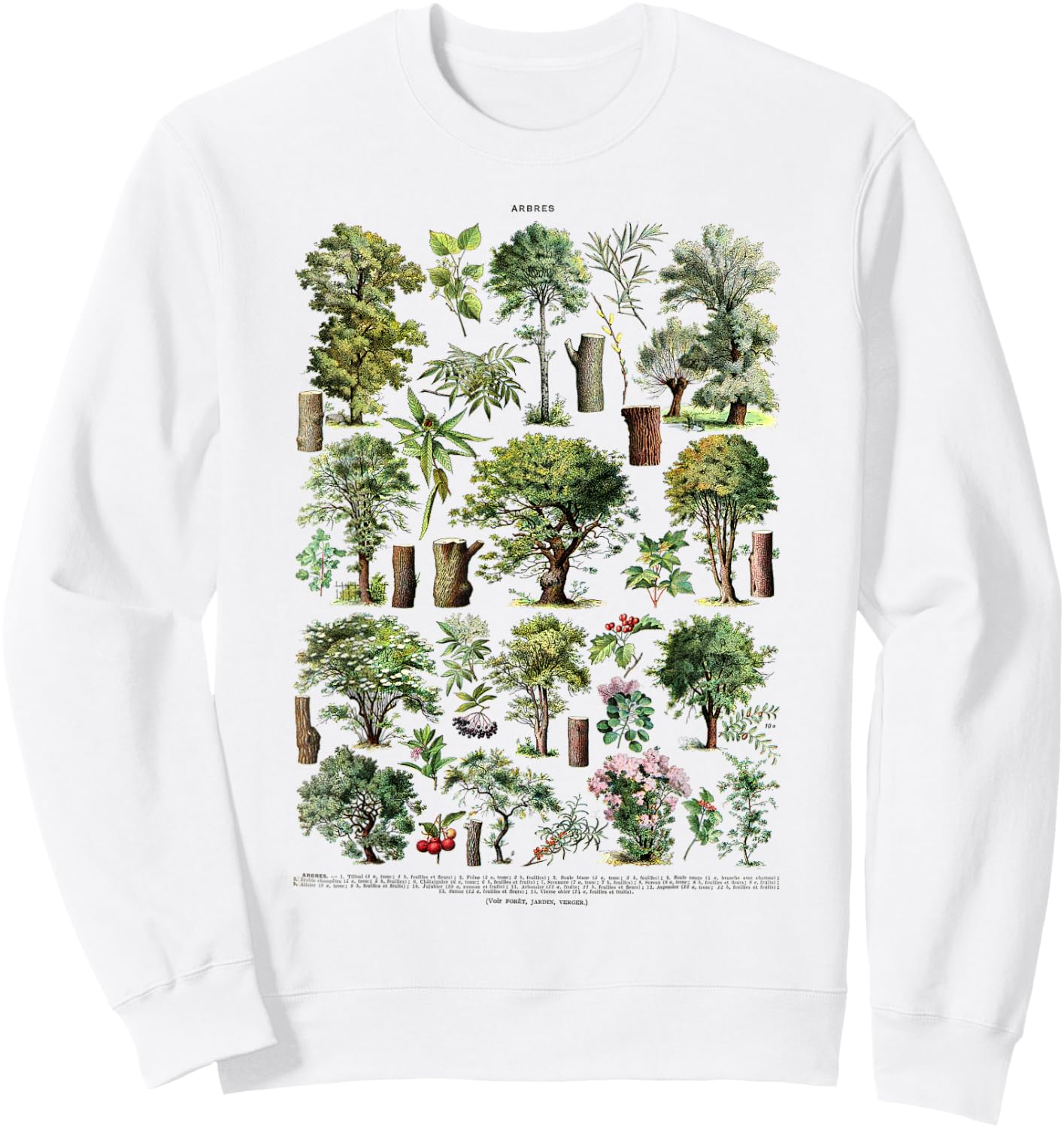 Garden Flowering Trees nature poster, tree Arboretum Sweatshirt - Sweatshirt | White