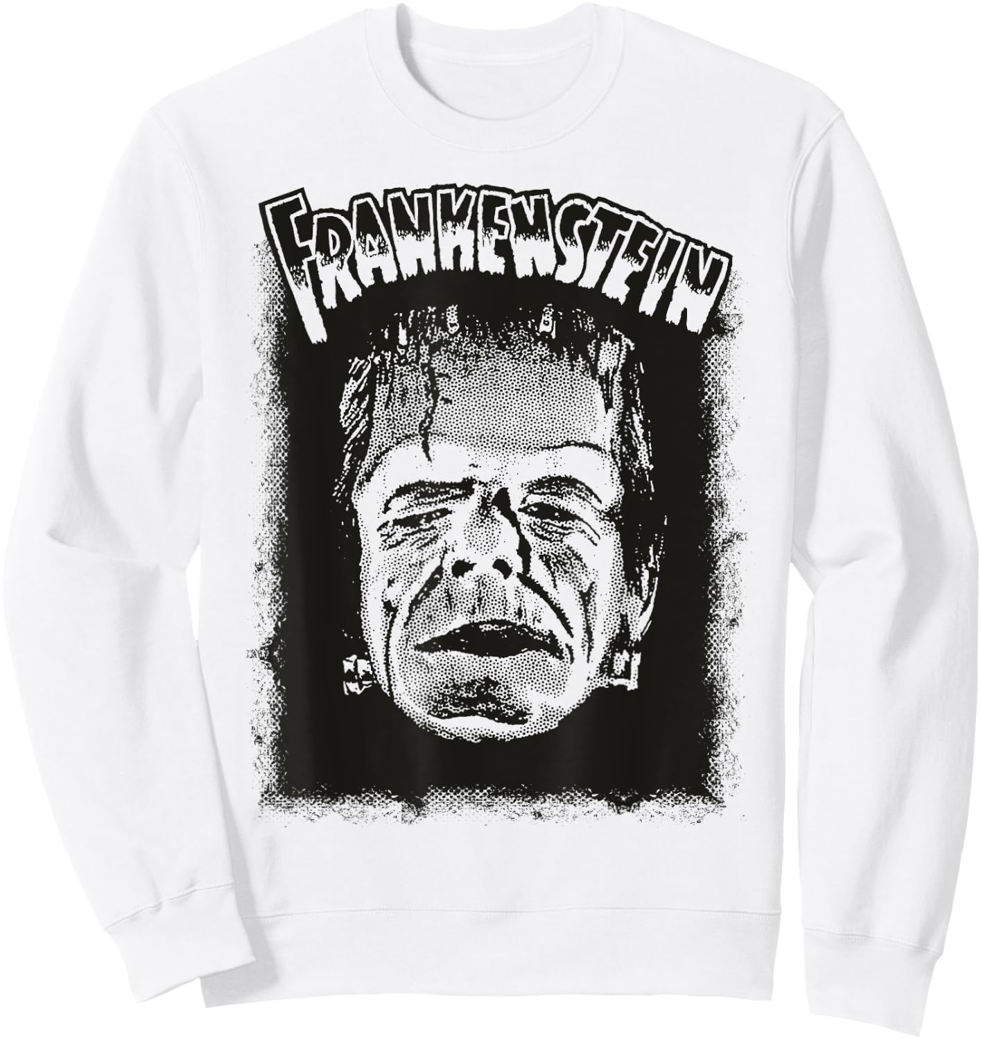 Vintage Horror Movie Monster Halloween Frankenstein Monster Sweatshirt - Sweatshirt | White