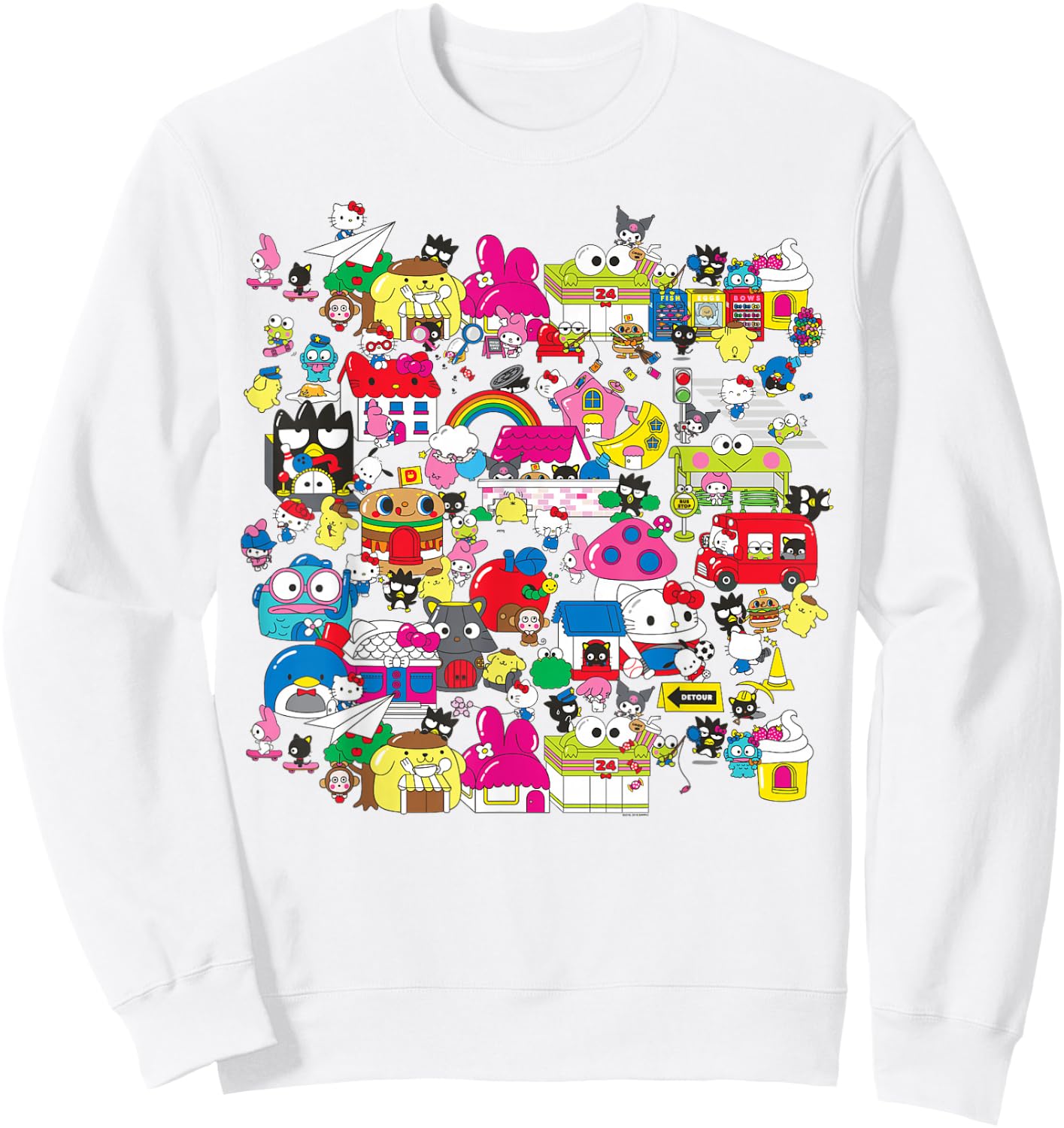 Hello Sanrio Hello Kitty City Scene Shirt Sweatshirt - Sweatshirt | White