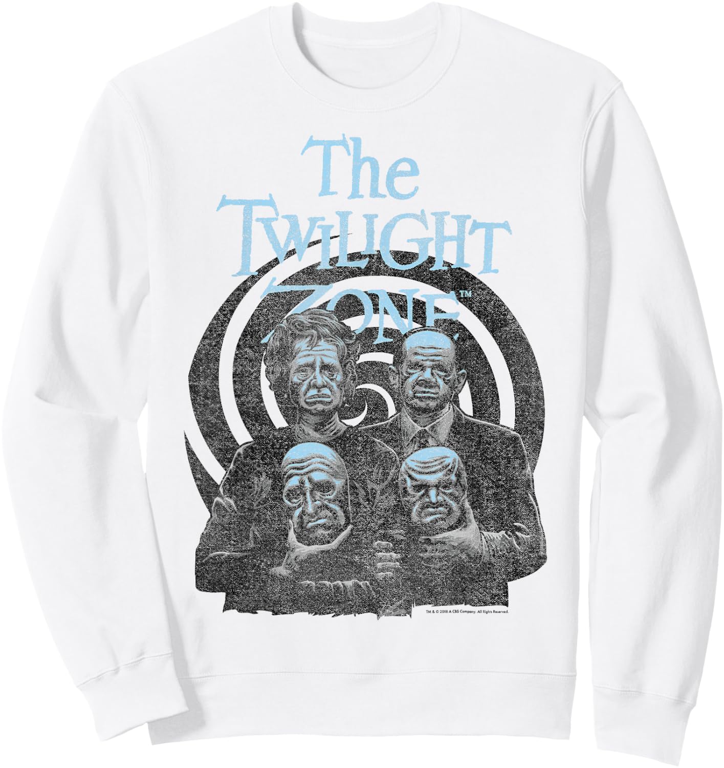 The Twilight Zone Take Off The Masks Swirl Sweatshirt - Sweatshirt | White