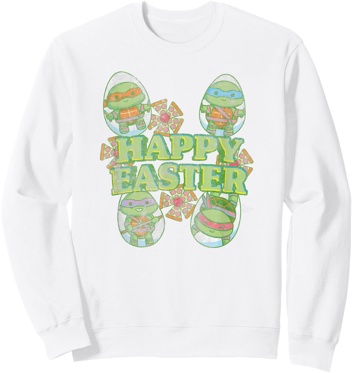 Teenage Mutant Ninja Turtles Happy Easter Turtle Eggs Sweatshirt - Sweatshirt | White