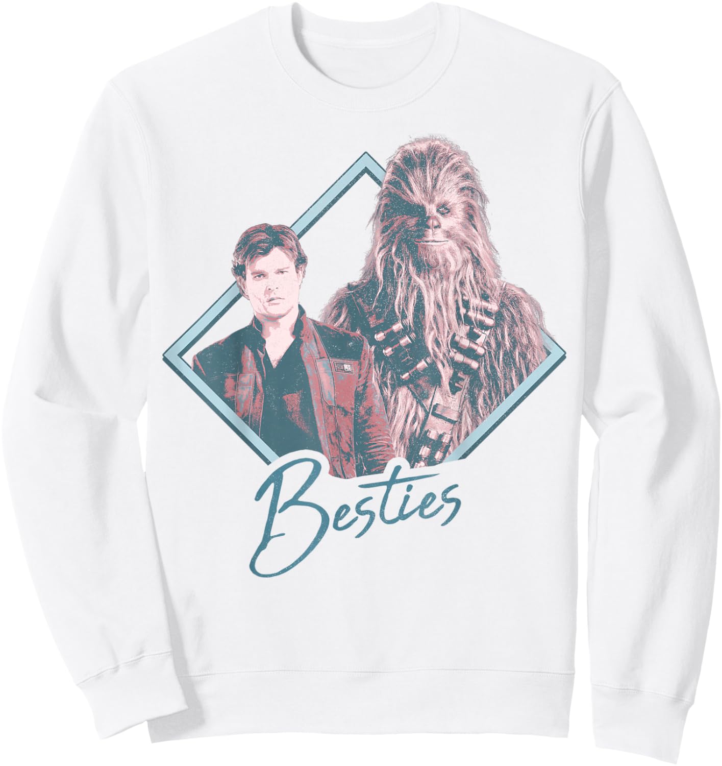 Star Wars Han Solo Movie Chewie Duo Besties Graphic Sweatshirt - Sweatshirt | White