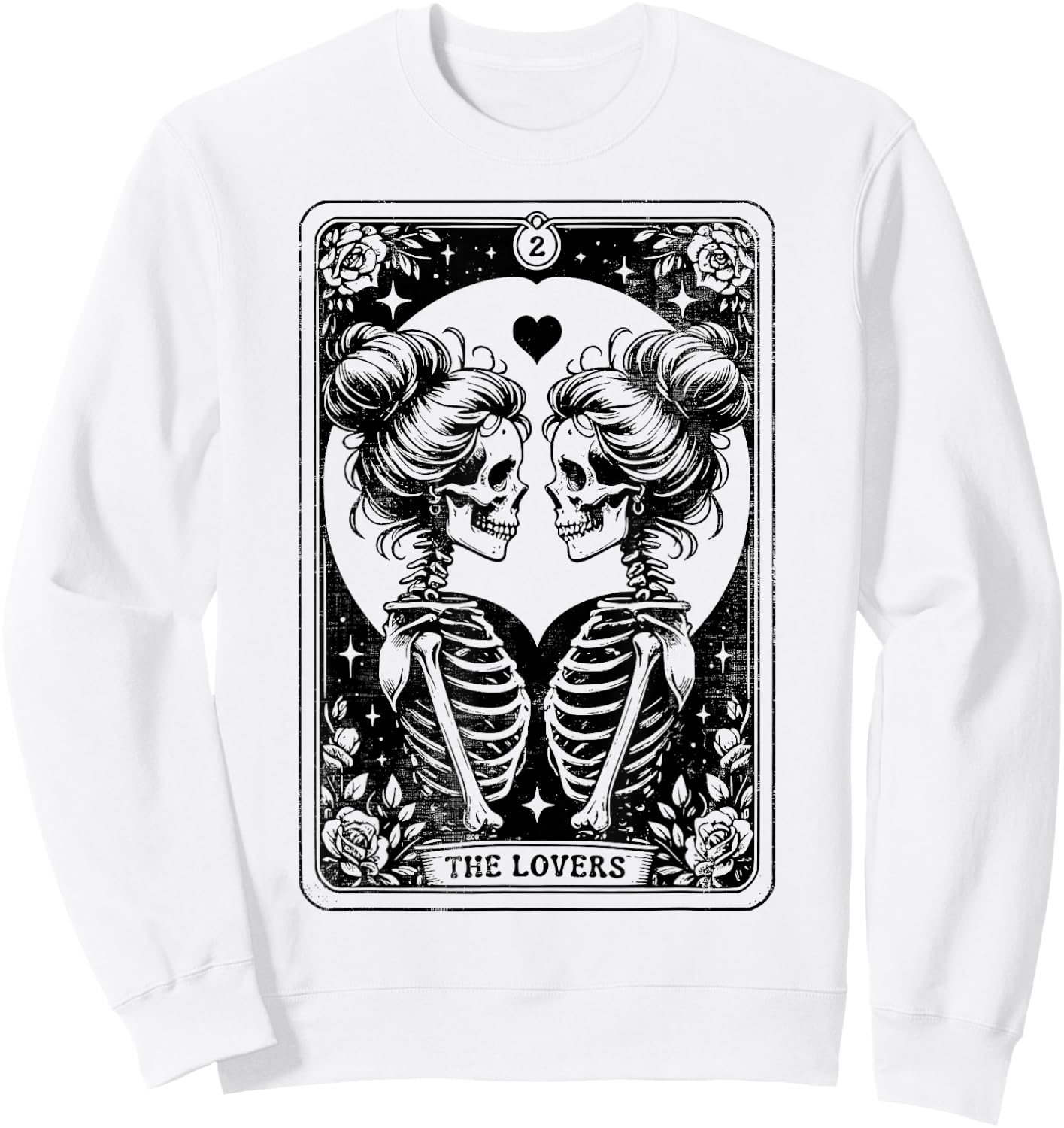 Gay Pride LGBT Tarot Card LGBTQ Skeleton Lesbian Queer Ally Sweatshirt - Sweatshirt | White