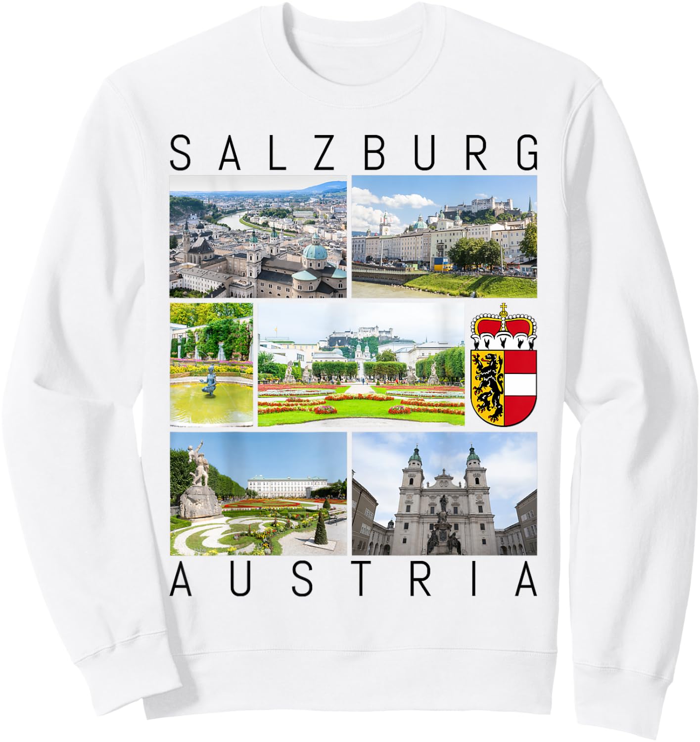 Salzburg Austria Mozart Classical Music Sound Sights Gallery Sweatshirt - Sweatshirt | White