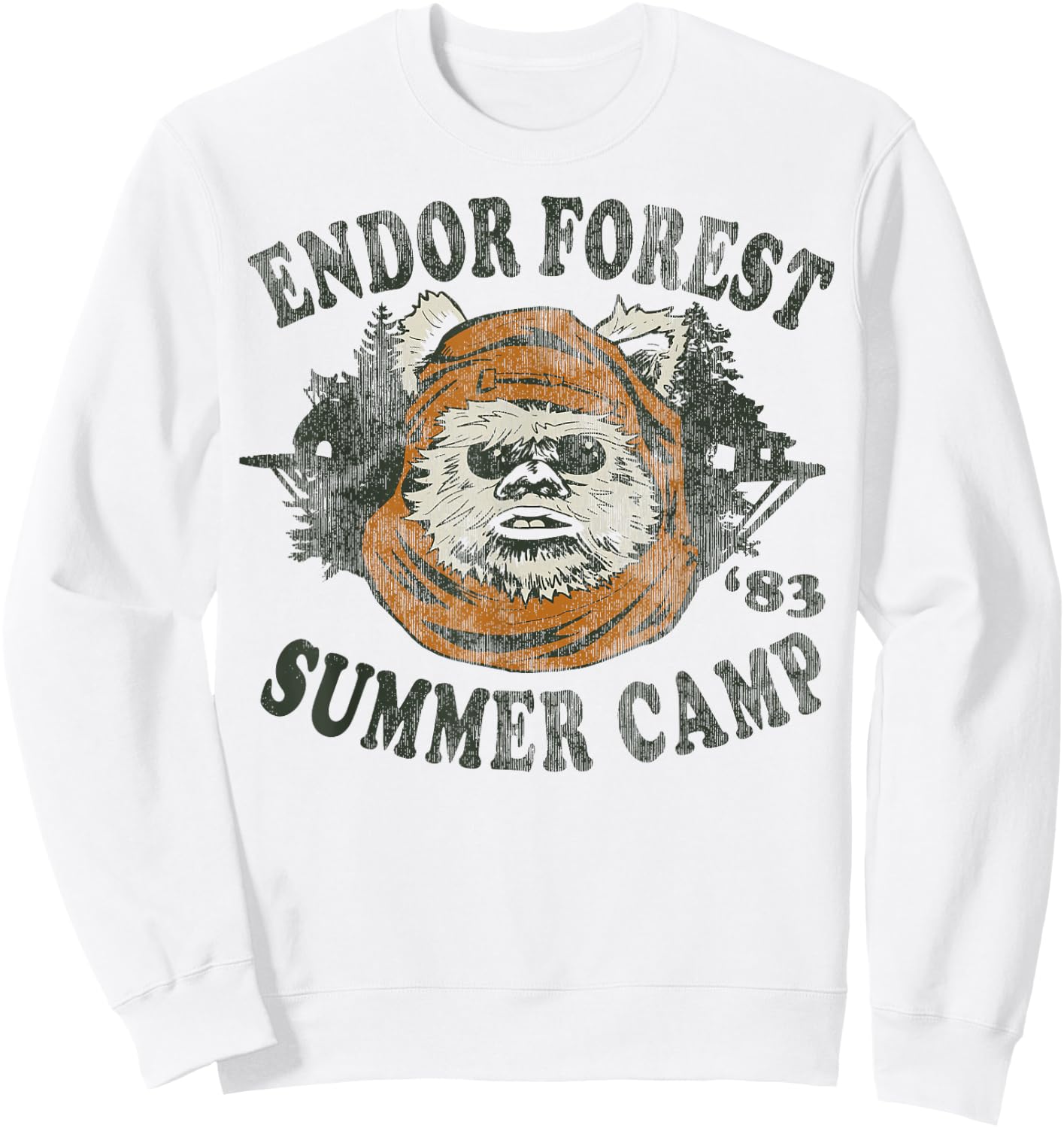 Star Wars Endor Summer Camp '83 Head Shot Portrait Sweatshirt - Sweatshirt | White
