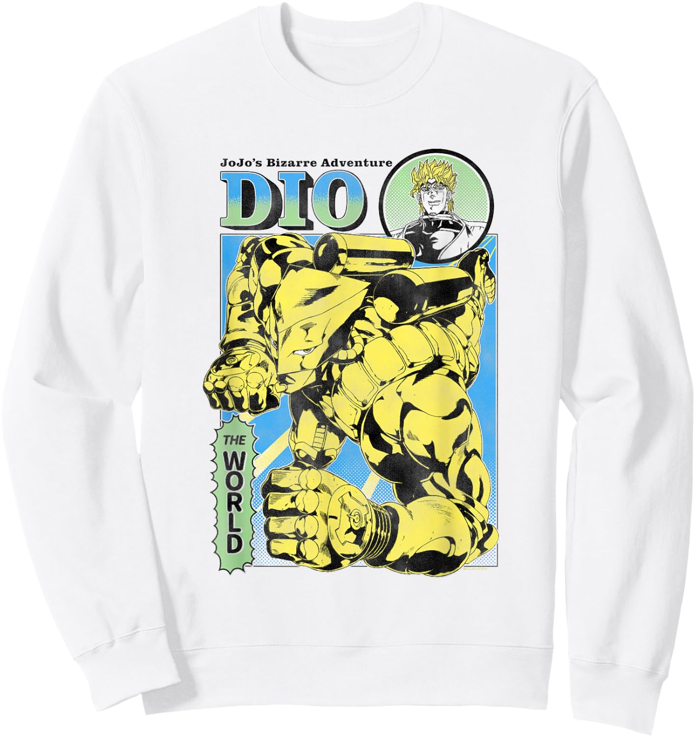 JoJo's Bizarre Adventure Part 3 DIO & The World Illustration Sweatshirt - Sweatshirt | White