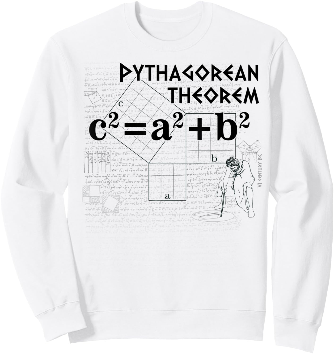 Pythagorean theorem design-2 Sweatshirt - Sweatshirt | White