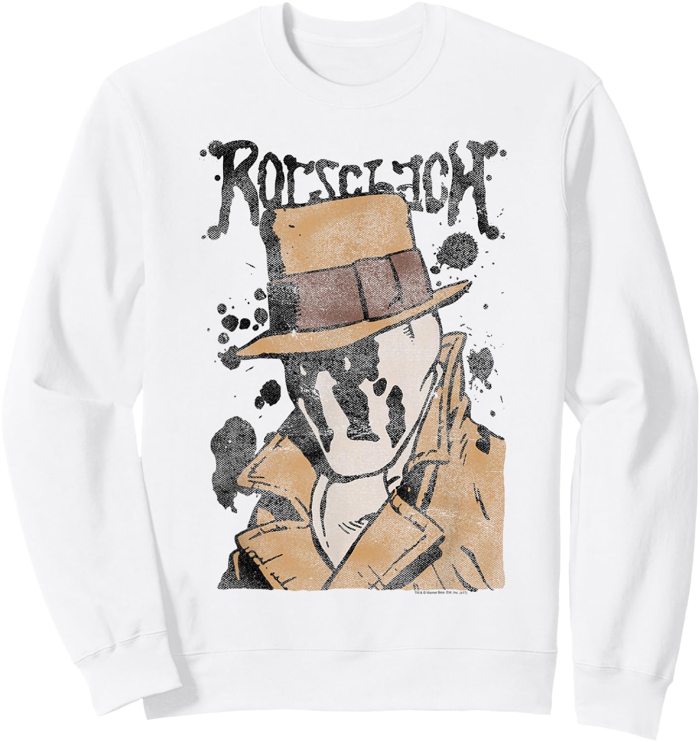 Watchmen Rorschach Splatter Sweatshirt - Sweatshirt | White