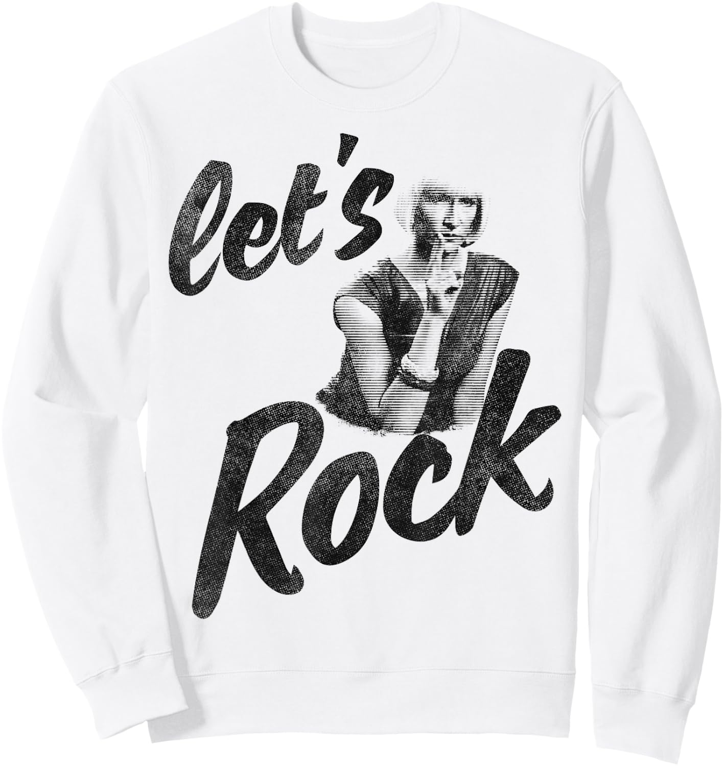 Twin Peaks Let's Rock Vintage Diane Fingers Graphic Sweatshirt - Sweatshirt | White