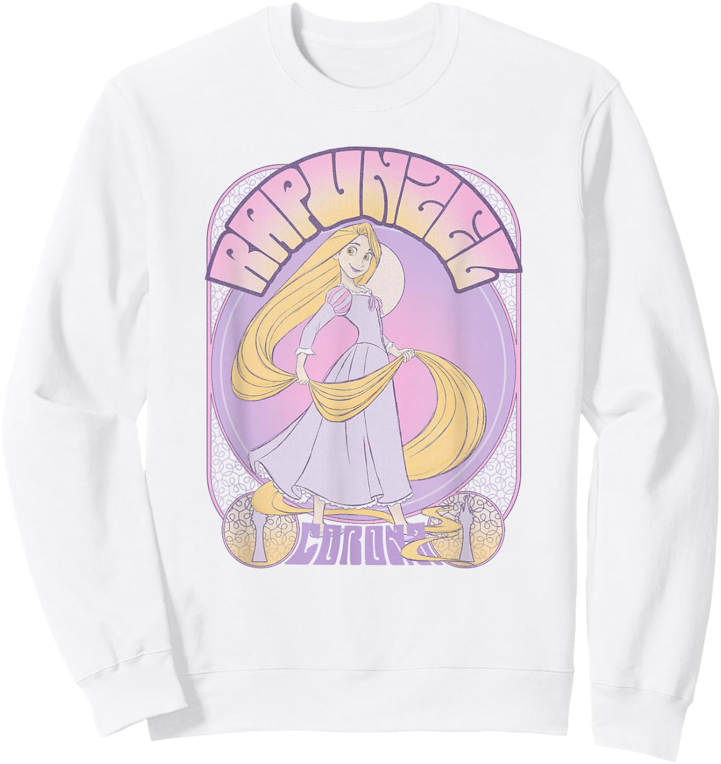 Disney Tangled Rapunzel Seventies Retro Poster Small Sweatshirt - Sweatshirt | White