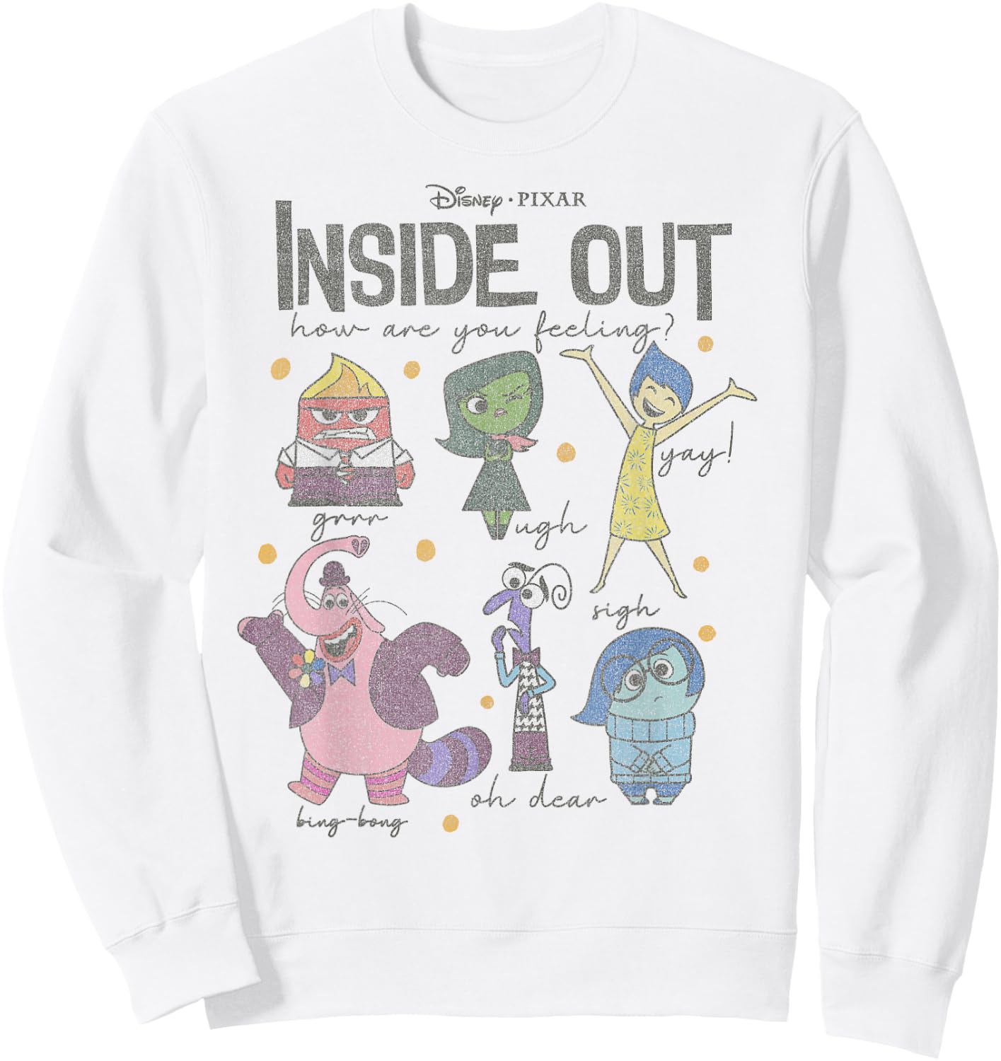 Disney Pixar Inside Out How are You Feeling Group Shot Sweatshirt - Sweatshirt | White