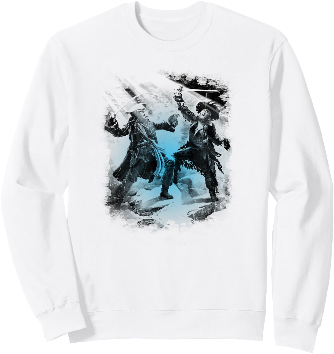 Disney Pirates of The Caribbean Jack Sparrow Hector Barbossa Sweatshirt - Sweatshirt | White