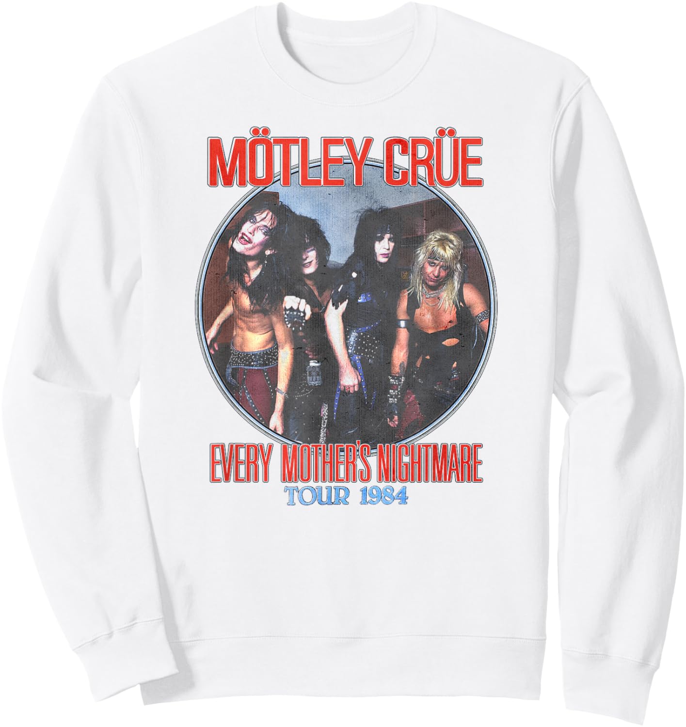 Mötley Crüe – Every Mother's Nightmare 84 Tour Sweatshirt - Sweatshirt | White