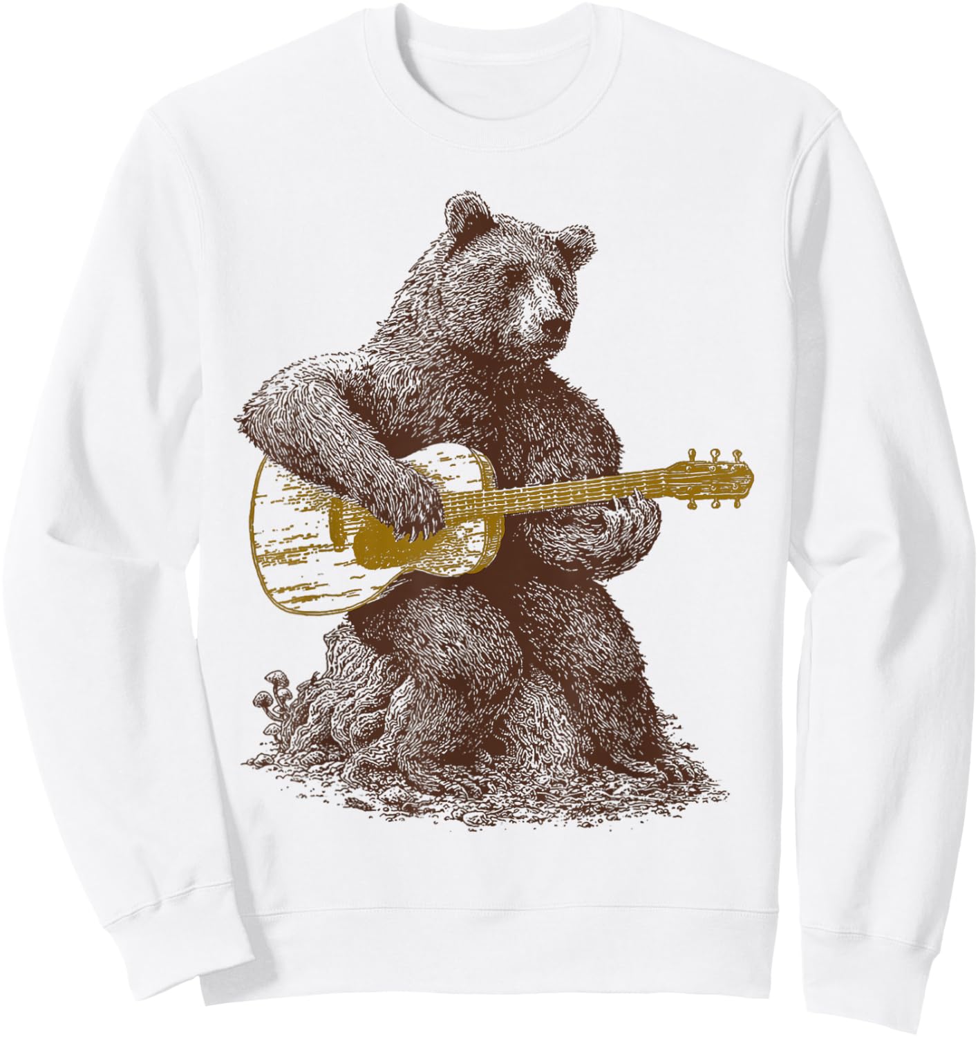 Bear plays guitar Sweatshirt - Sweatshirt | White