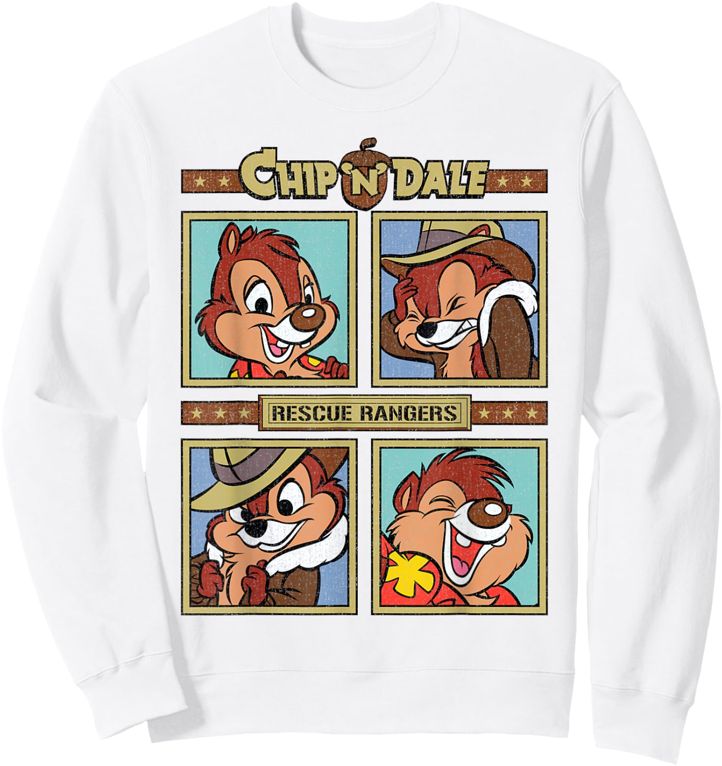 Chip 'N Dale Rescue Rangers - Squared Sweatshirt - Sweatshirt | White