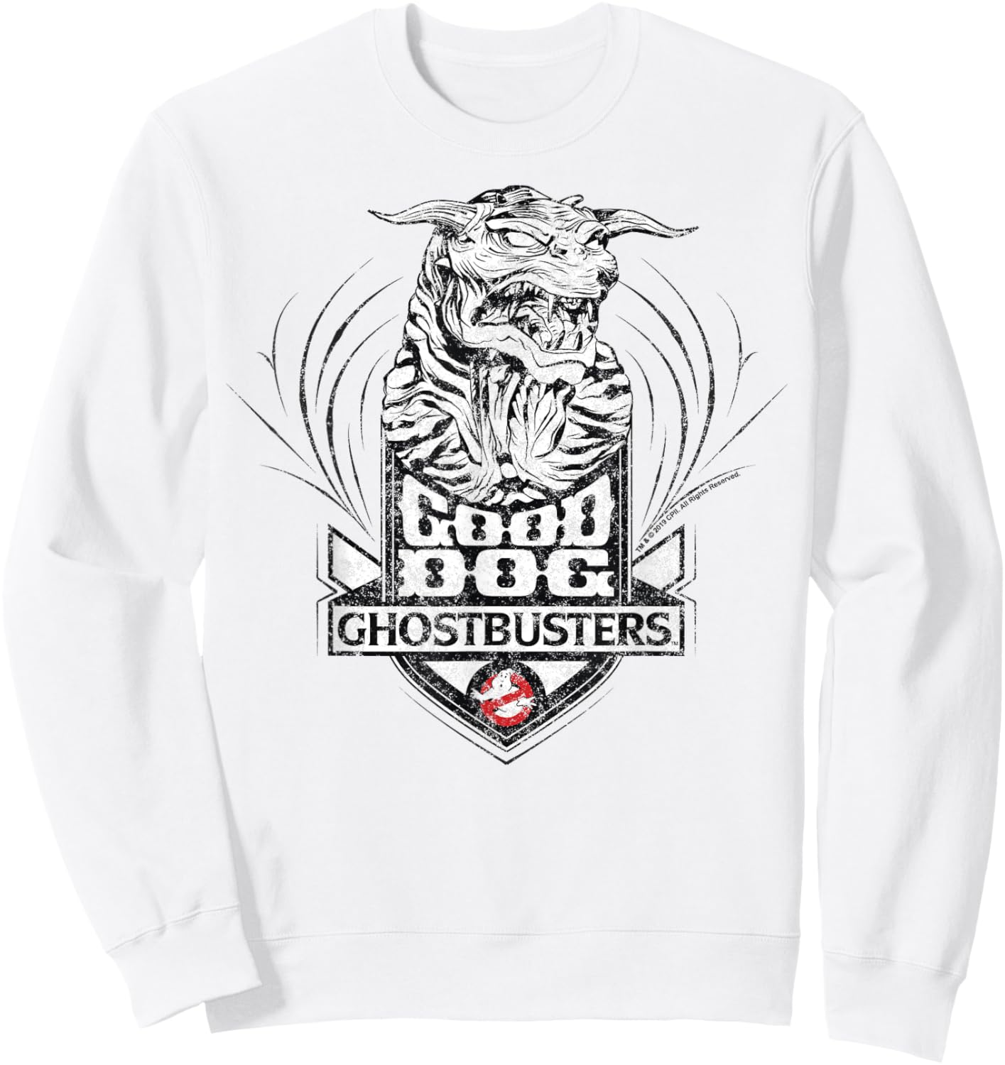 Ghostbusters Good Dog Hell Hound Badge Sweatshirt - Sweatshirt | White