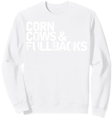 Corn Cows & Fullbacks Funny Queto Sweatshirt - Sweatshirt | White