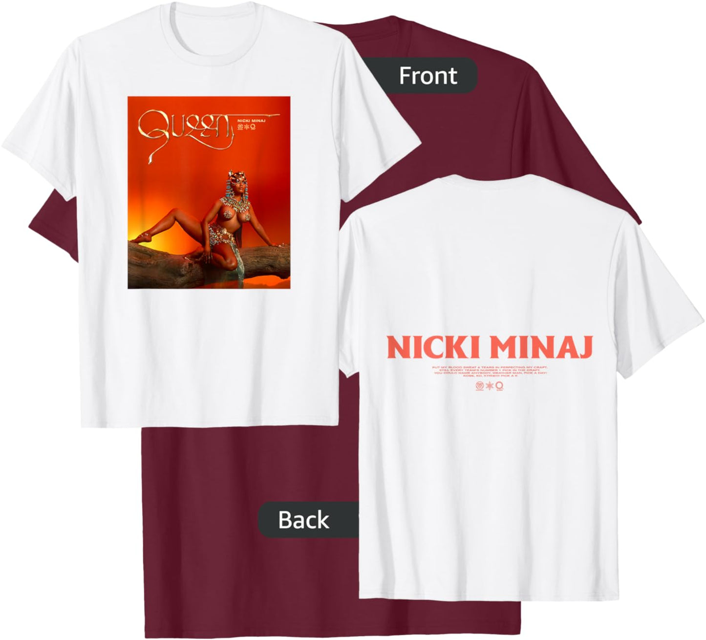 Nicki Minaj Queen Album T-Shirt - T-Shirt | Maroon