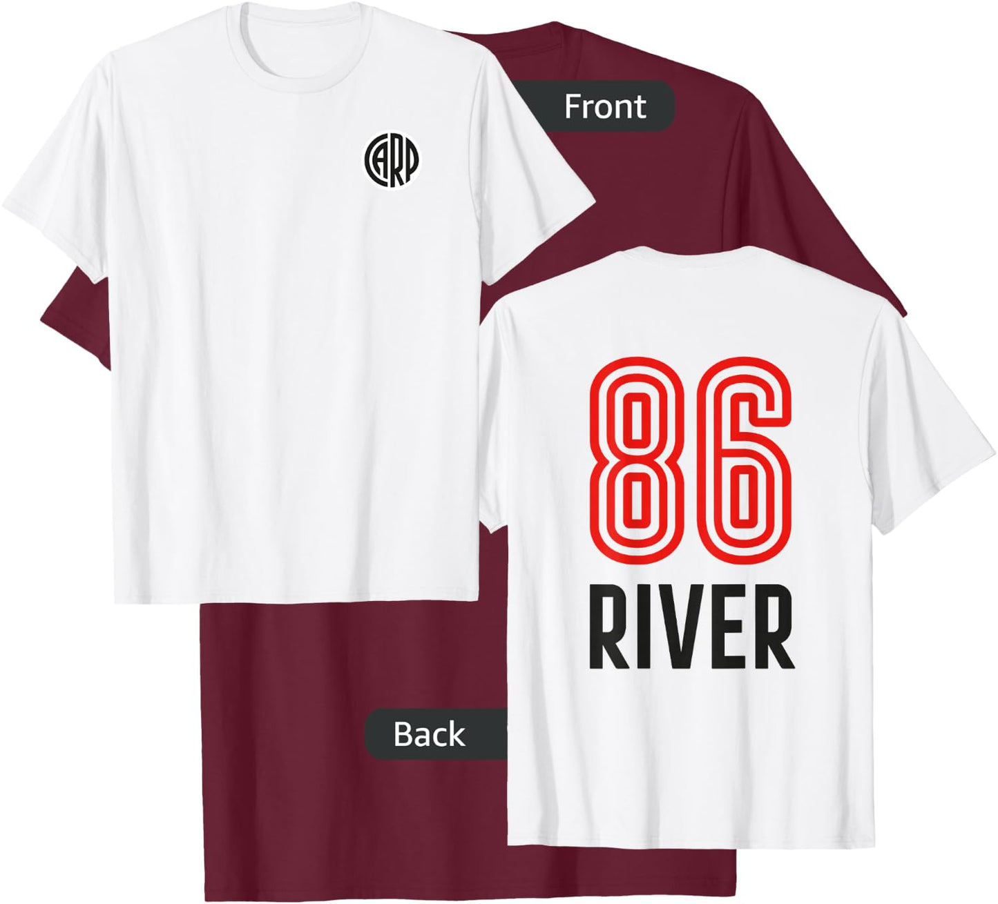 River Plate Argentina - Logo 86 River T-Shirt - T-Shirt | Maroon