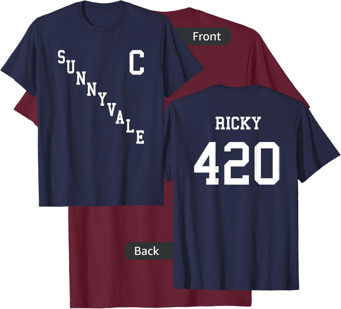 Trailer Park Boys Sunnyvale Hockey Jersey Front & Back T-Shirt - T-Shirt | Maroon