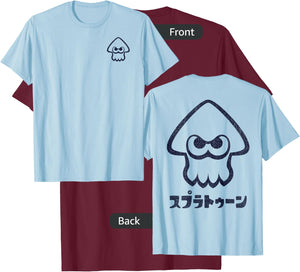 Nintendo Splatoon Squid Left Chest Graphic T-Shirt - T-Shirt | Maroon