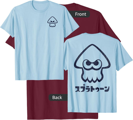 Nintendo Splatoon Squid Left Chest Graphic T-Shirt - T-Shirt | Maroon