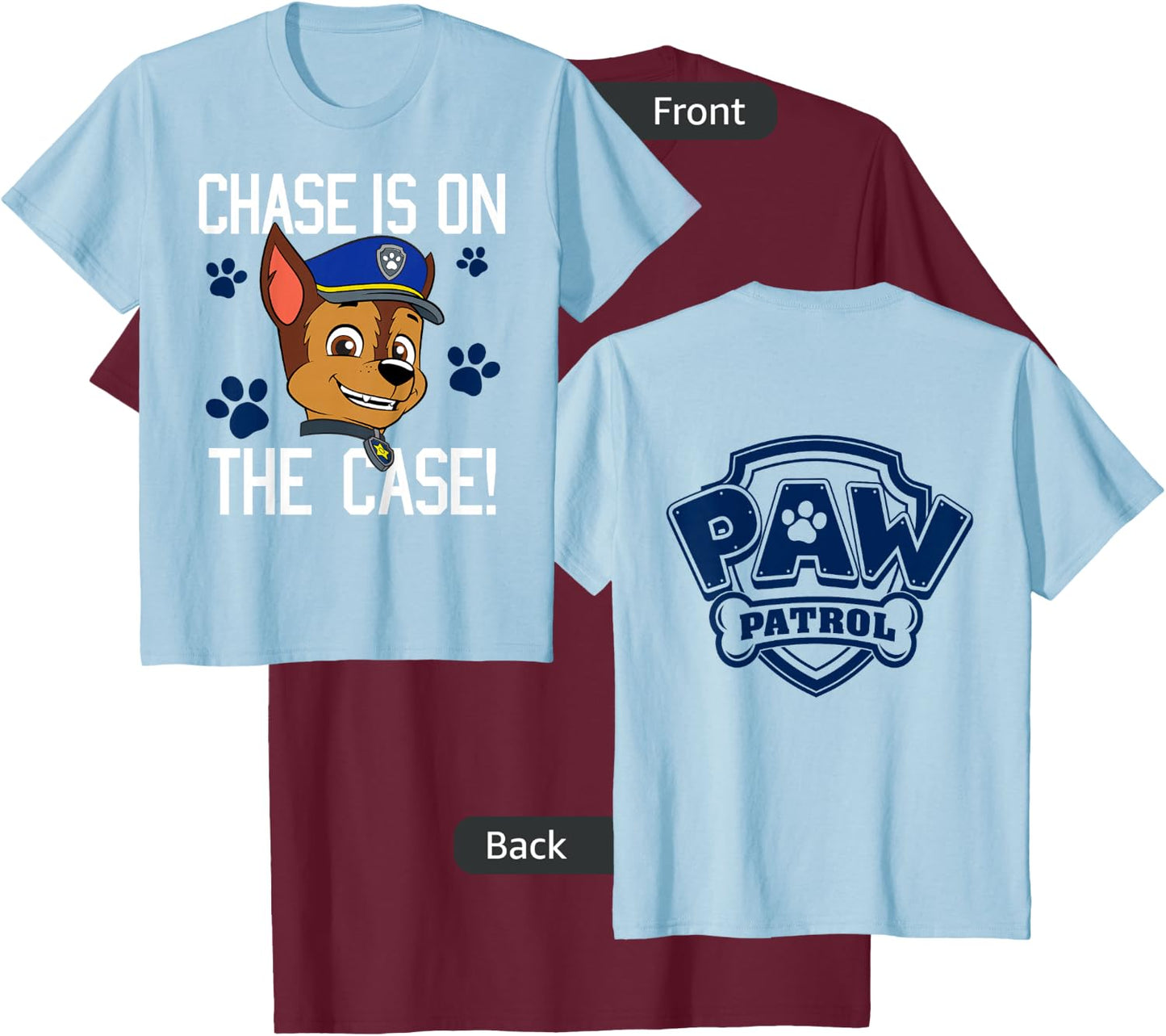PAW Patrol Chase is On The Case T-Shirt - T-Shirt | Maroon
