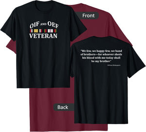 OIF and OEF Veteran Veteran's Day T-Shirt - T-Shirt | Maroon