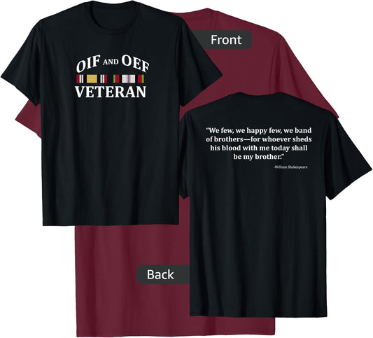OIF and OEF Veteran Veteran's Day T-Shirt - T-Shirt | Maroon