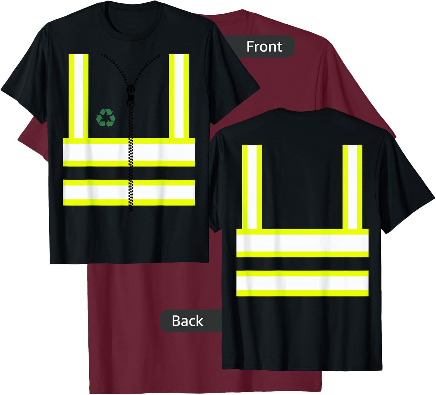 Kids Garbage Man Uniform Trash Truck Halloween Costume Boy's T-Shirt - T-Shirt | Maroon