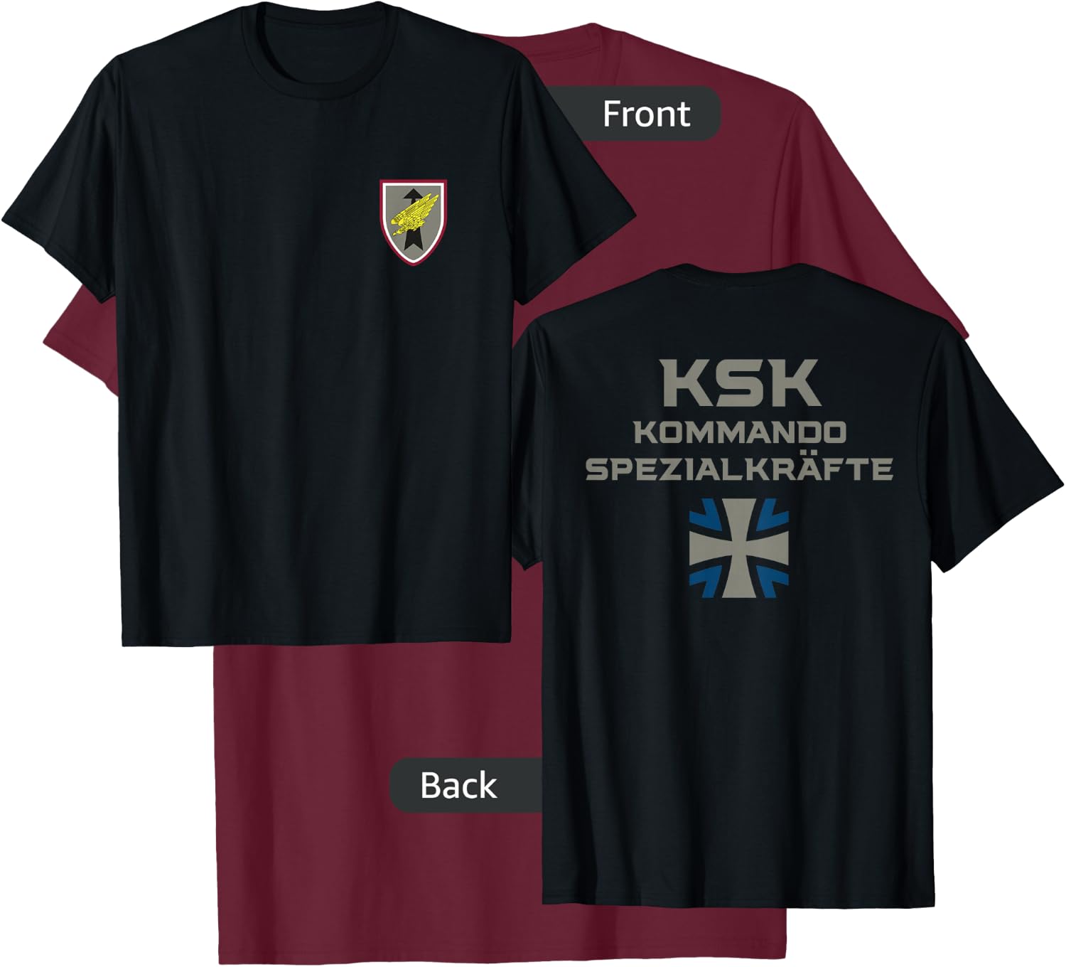 KSK German Special Force Kommando Spezialkräfte Bundeswehr T-Shirt - T-Shirt | Maroon