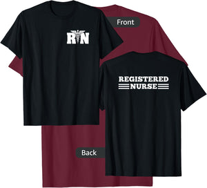 RN Registered Nurse Nursing Nurse Life T-Shirt - T-Shirt | Maroon