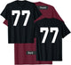 Number 77 Sports Jersey Front and Back Team Player T-Shirt - T-Shirt | Maroon