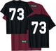 Number 73 Sports Jersey Front and Back Team Player T-Shirt - T-Shirt | Maroon