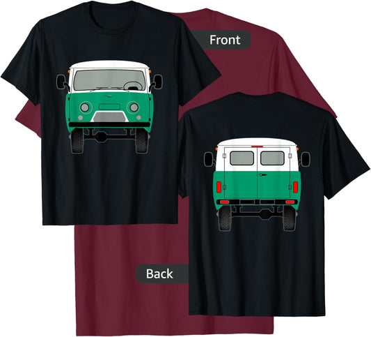 Buchanka UAZ 2206 Bukhanka Anniversary edition Jubilee 4x4 T-Shirt - T-Shirt | Maroon